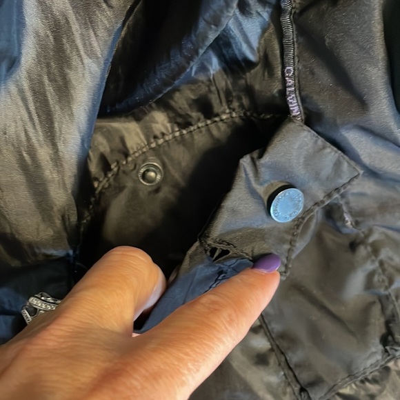 CALVIN KLEIN women’s puffy DUCK DOWN midi COAT hooded 2 way zipper black XS - Picture 12 of 16